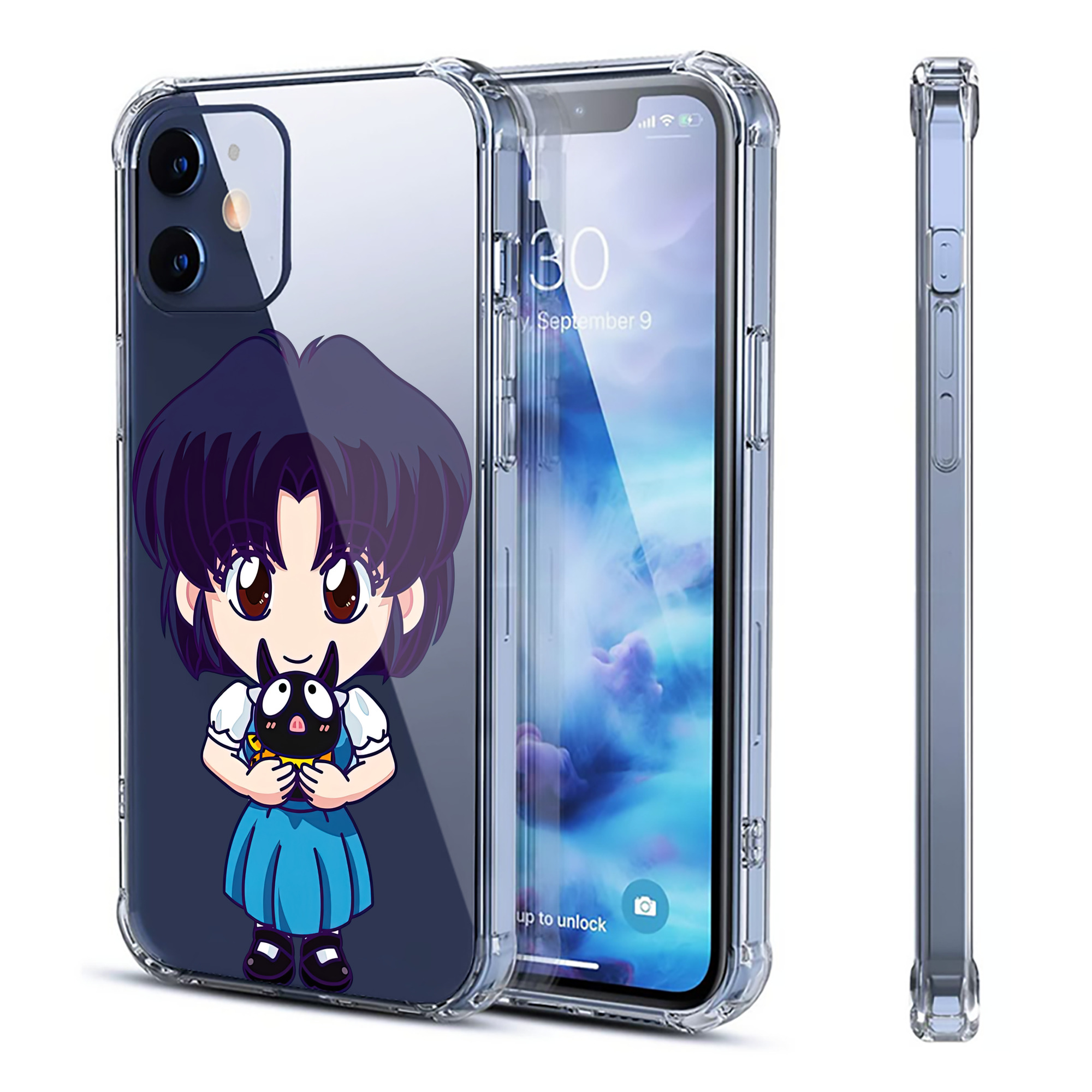 （画像用） 美少女戦士セーラームーン 水野 亜美 みずの あみ Sailor Moon Mizuno Ami 【iPhone 12シリーズ対応】透明スマホケース（クリアソフトケース）